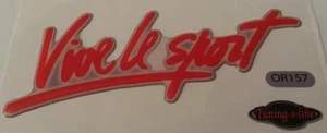 ADESIVO RESINATO 3D LOGO SIGLA VIVE LE SPORT ROSSA 13 X 5,3 CM - Bild 1 von 1