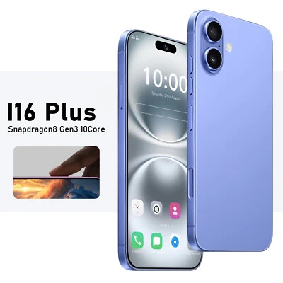 i16 Plus Mobile Smartphone Android 6.8" Unlocked Global 8+512GB 8000mAh 24+48MP - Image 1 of 4