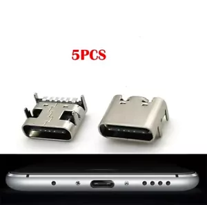 Micro USB 6-Pin 3.1 Female Socket 180° Type-C Charging Port Adapter for Repair - Picture 1 of 8