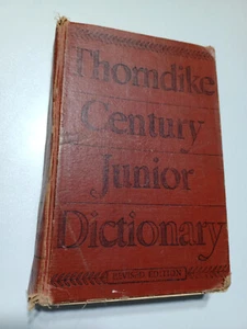 BESCHÄDIGT Thorndike Century Junior Wörterbuch 1942 HC überarbeitete Auflage BESCHÄDIGT - Bild 1 von 18