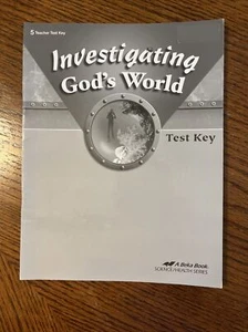 Abeka Investigating God's World Teacher Test Key 4th Edition - Picture 1 of 4