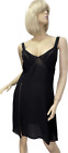 NWT $88 Via del Amore Chemise Nightgown LARGE Black Sheer Organza Silk