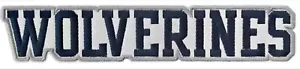 University of Michigan Wolverines navy blue embroidered Iron on patch - Picture 1 of 1
