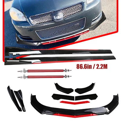 For Chevrolet Impala 2020-2 Front Bumper Lip Splitter Spoiler Side Skirt Bod Kit Foto 1 de 4
