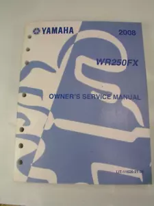 Yamaha 2008 WR250FX Factory Service Manual LIT-11626-21-56 - Picture 1 of 2