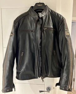 Used Helstons leather motorcycle jacket, 2XL (French)/UK Large, Brown - Picture 1 of 8