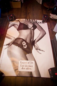 AUBADE LINGERIE 76 French Bus Vintage Advertising Fashion Sexy Poster Original - Picture 1 of 7