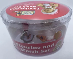 Cherished Teddies "VAL" 1999 Enesco #738638 Figurine & Watch Set New in Package - Picture 1 of 8