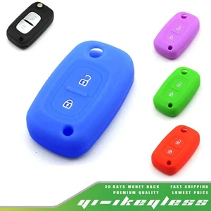Silicone Case Cover For Renault CLIO KANGOO Koleos MODUS Samsung QM5 Flip Key - Foto 1 di 9