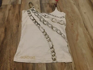 ECKO RED WHITE CAMI BRA TOP SIZE LARGE NEW - Picture 1 of 6