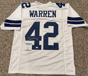 CHRIS WARREN Signed Autographed Auto Dallas Cowboys Custom XL Jersey PSA COA - Picture 1 of 3