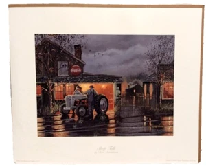 Shop Talk Ford Tractor Farm Art Print By Dave Barnhouse 18 x 12 - Picture 1 of 13
