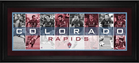 Colorado Rapids Framed 10" x 30" Player Panoramic Collage Cover