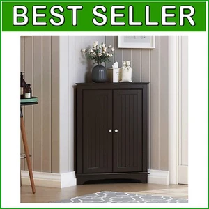 Stylish Freestanding Corner Storage Cabinet for Bathroom, Living Room, Bedroom - Picture 1 of 9