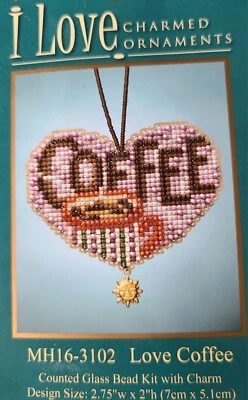 Nuevo kit completo de agujas Mill Hill con un dije de sol MH16-3102 LOVE COFFEE  Foto 1 de 2