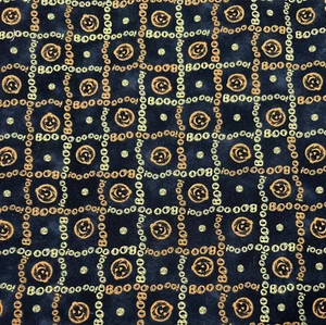 2-7/8 Yd Halloween Quilt Fabric by Stacey Yacula Quilting Treasures Pumpkins - Picture 1 of 4
