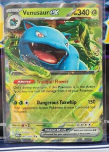 Venusaur EX 003/165 Double Rare Pokémon Scharlachrot & Violett 151 - Bild 1 von 2