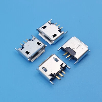 20Pcs Micro USB Type AB Female 5Pin Socket 180 Degrees DIP Solder Jack Connector - Image 1 of 4