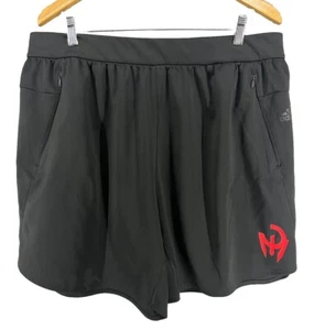 ADIDAS Patrick Mahomes Football Shorts Mens 2XLT Black Red Pockets - Picture 1 of 6