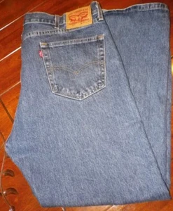 Men's Levis 505 42 x 30 denim blue jeans red tag - Picture 1 of 9
