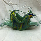 Vintage Glass Ware Piece Made in Italy Ornate Multi-colored