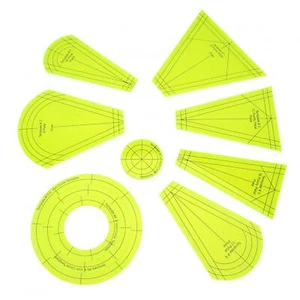 10pcs DIY Transparent Patchwork Templates Sewing Quilting Cutting Craft Ruler US - Picture 1 of 12
