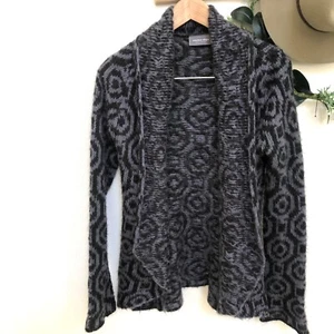 Wooden Ships schwarz grau Strick offene Strickjacke Langarm Pullover Gr. S / M - Bild 1 von 17