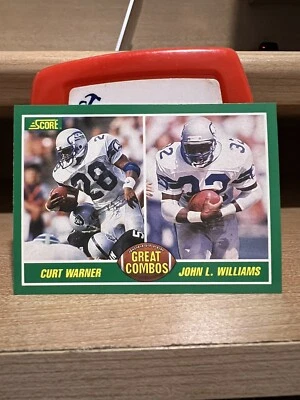 1989 Score Football Great Combos Seahawk Surge Curt Warner John L. Williams #278 - Image 1 of 2