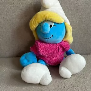 The Smurfs Pink Jacket Wearing Blonde Smurfette Girl Stuffed plush 20.5" Tall - Picture 1 of 5