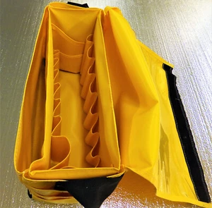 TOOL BAG-HARD WALL, VINYL COATED NYLON, 17"x7"x10" HIGH STORAGE CAPACITY NEW  - Picture 1 of 11