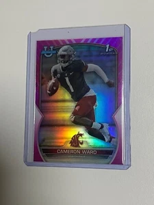 2022 Bowman Chrome U Cameron Cam Ward 1st Pink Refractor #34 - Bild 1 von 2
