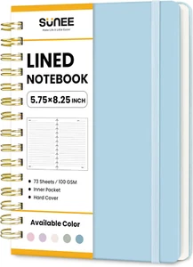 Journaling Notebooks, A5 Lined Spiral Notebook for Women, 146 Pages College Rule - Picture 1 of 7