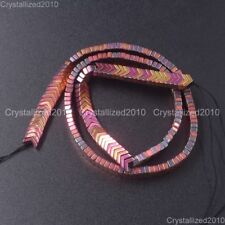 Natural Hematite Gemstone V Shape Arrowheaded Spacer Beads Metallic Matte 16"