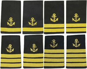 Shoulder Board Epaulets Gold Anchor Mate Crew Marine Uniform
