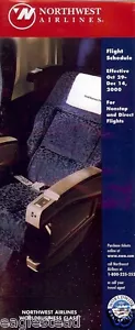 Horario de aerolínea - noroeste - 29/10/00 - cubierta de clase ejecutiva mundial - Imagen 1 de 1