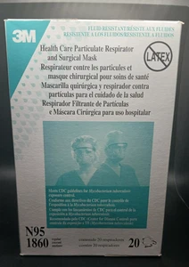3M 1860 Health Care Partikel Atemschutzmaske & OP-Maske 20/Bx normale Größe - Bild 1 von 4
