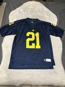 Maglia calcio universitaria University of Michigan Wolverines #21 Adidas taglia Large - Foto 1 di 8