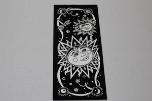 Vintage Fuzzy Posters Sun Moon Stars Boho Velvet Coloring Poster New Uncolored - Bild 1 von 2
