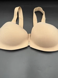 SPANX Size 36 B Beige Lined T-Shirt Front Close Wireless Bra - Picture 1 of 15