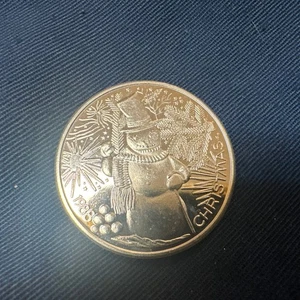 1988 Snowman Christmas 1 Troy oz .999 Fine Silver Round - Picture 1 of 2