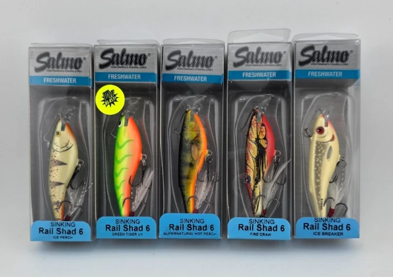 (5) Salmo Rail Shad 6 Crankbait Fishing Lures Lot of 5 - Image 1 of 1