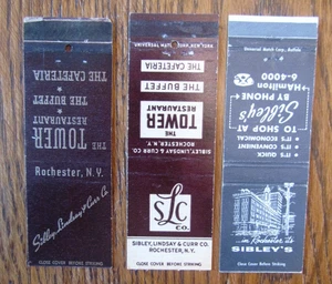 SIBLEY LINDSAY & CURR GRANDES ALMACENES MATCHBOOK COVERS: ROCHESTER, NY -A23 - Imagen 1 de 2