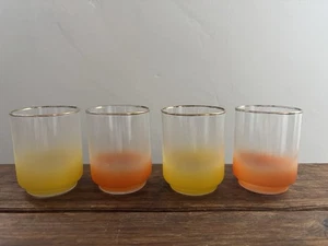 Libbey Blendo Matt Gelb & Orangensaft Gläser Wasser Trink Set MCM 3" - Bild 1 von 5