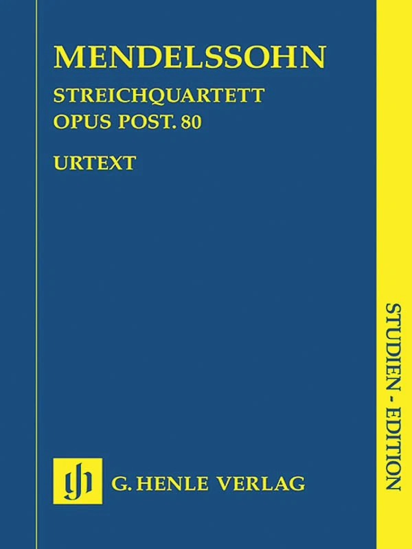 Study Score Mendelssohn String Quartet F Minor Op Post 80 Henle Urtext 7x10 Book - Image 1 of 1