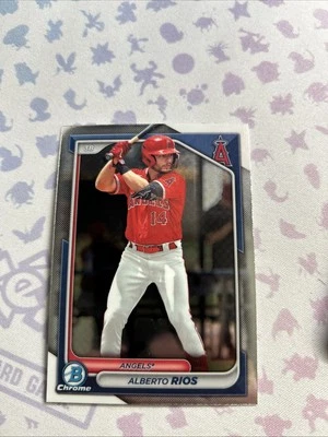 2024 BOWMAN PROSPECT CHROME LOS ANGELES ANGELS - ALBERTO RIOS #BCP-98 - Image 1 of 2