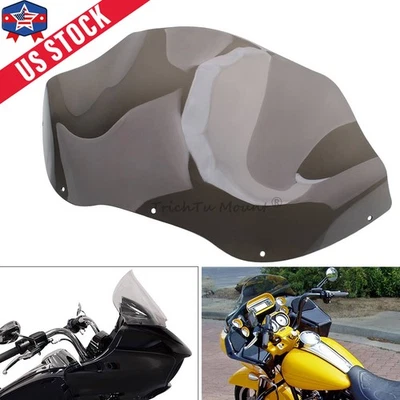 Fit For Harley Road Glide FLTR FLTRX 1998-2013 Windshield Windscreen 12.5" Smoke - Image 1 of 4