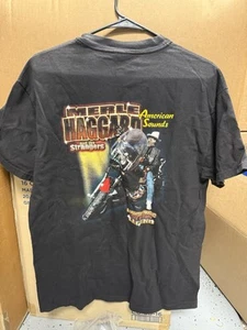 Vintage Harley Davidson Merle Haggard Hanes Beefy t Retro Clothing Country Music - Imagen 1 de 7