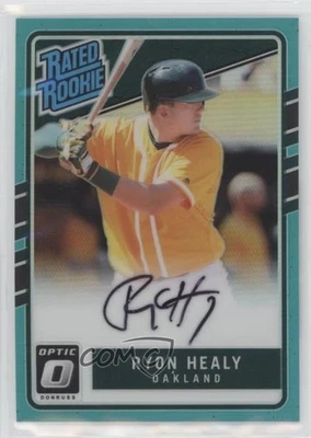 2017 Donruss Optic Rated Rookies Signatures Aqua Prizm /125 Ryon Healy Auto RC - Image 1 of 2