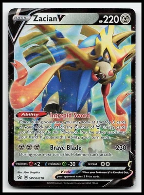 Zacian V SWSH018 Promo SWSH: Sword & Shield Promo Cards Pokémon Card - Image 1 of 2