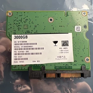 Seagate HDD PCB 100717520 REV B ST3000DM001 P/N: 1CH166-305, FW: CC27, Standort: WU - Bild 1 von 2
